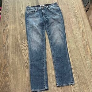 Paige Jimmy Jimmy Skinny Boyfriend Jeans Mid Rise Denim Tiger Lily Blue Size 25